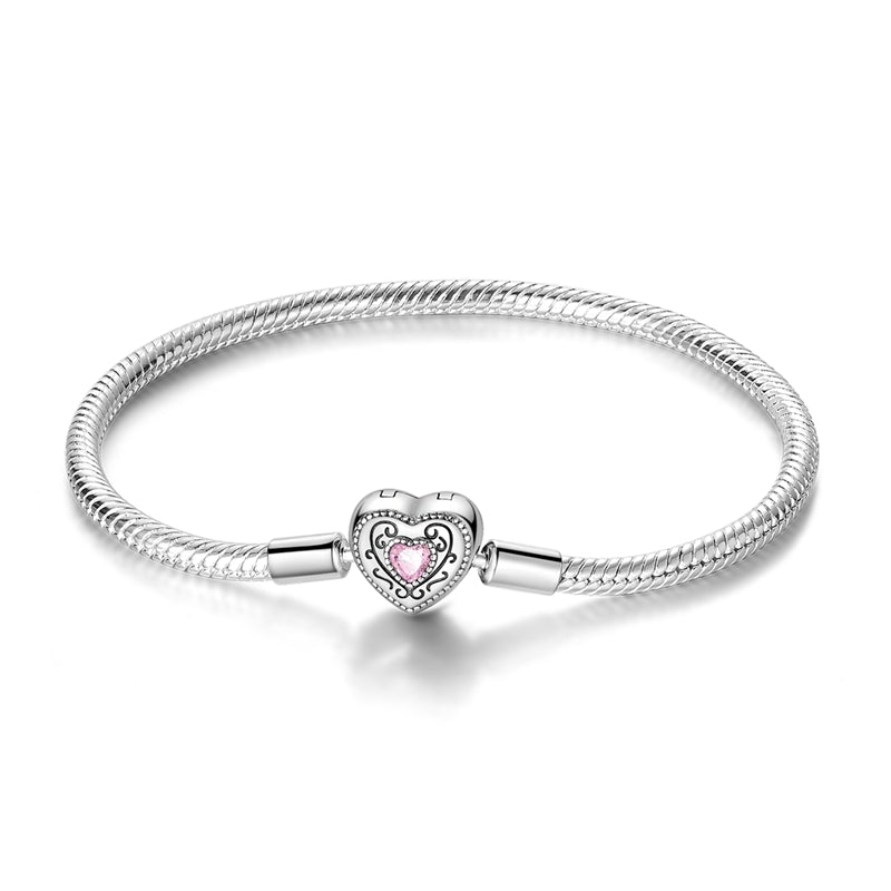 Silver Heart Charm Bracelet