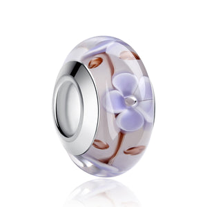 Amethyst Flower Murano