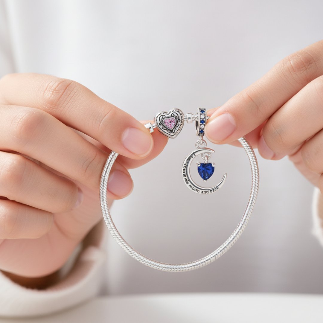 Silver Heart Charm Bracelet