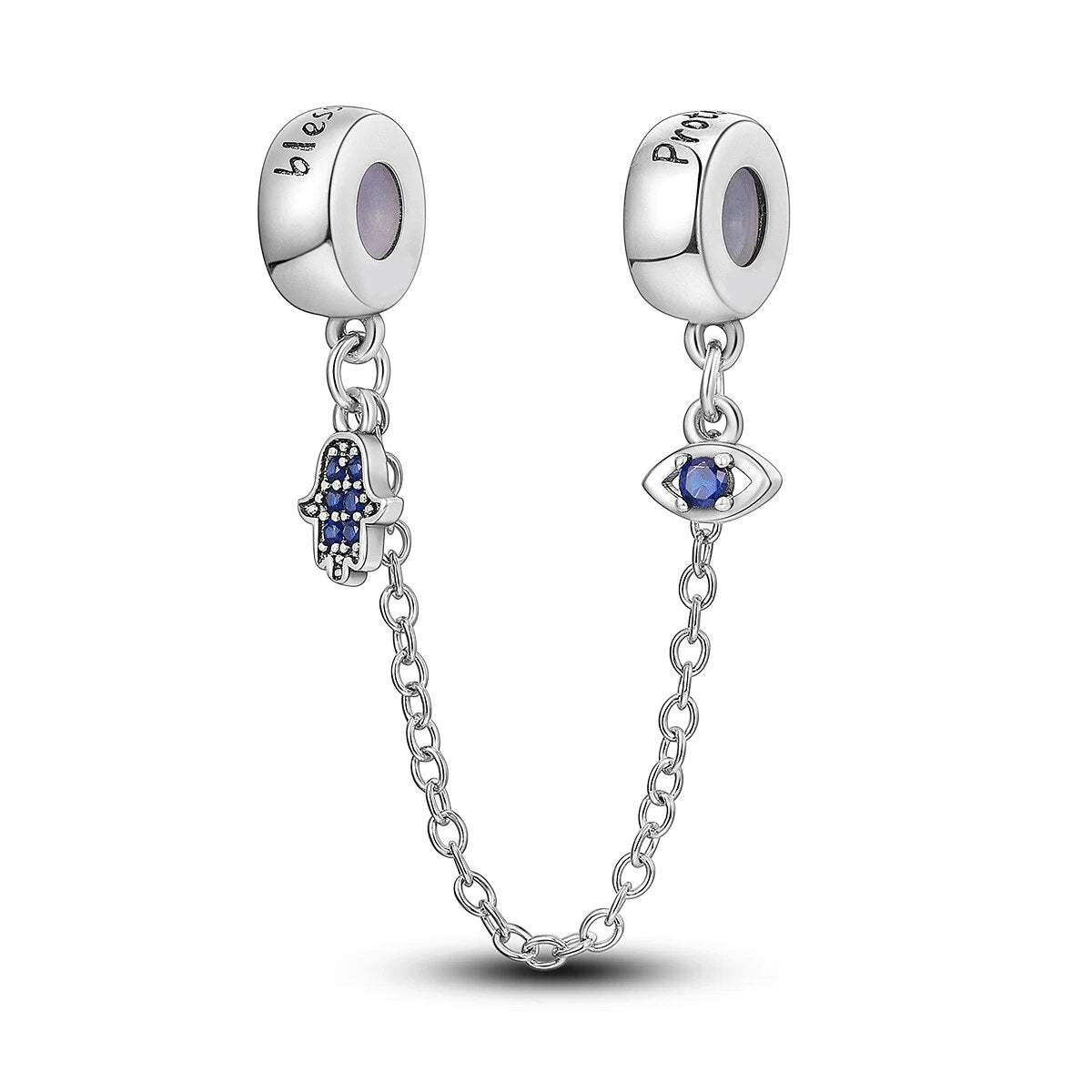 Evil Eye & Hamsa Safety Chain Charm